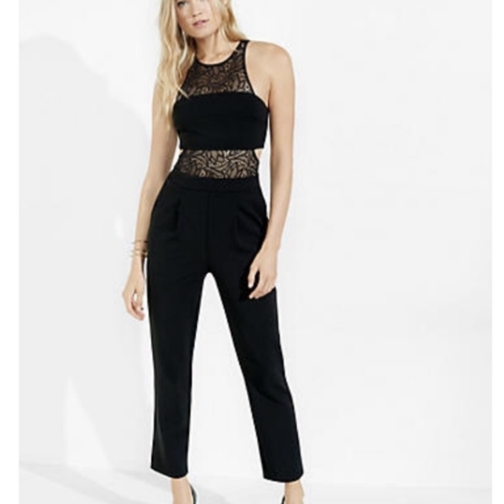 Express Jumpsuit with side midriff cutouts Size 2